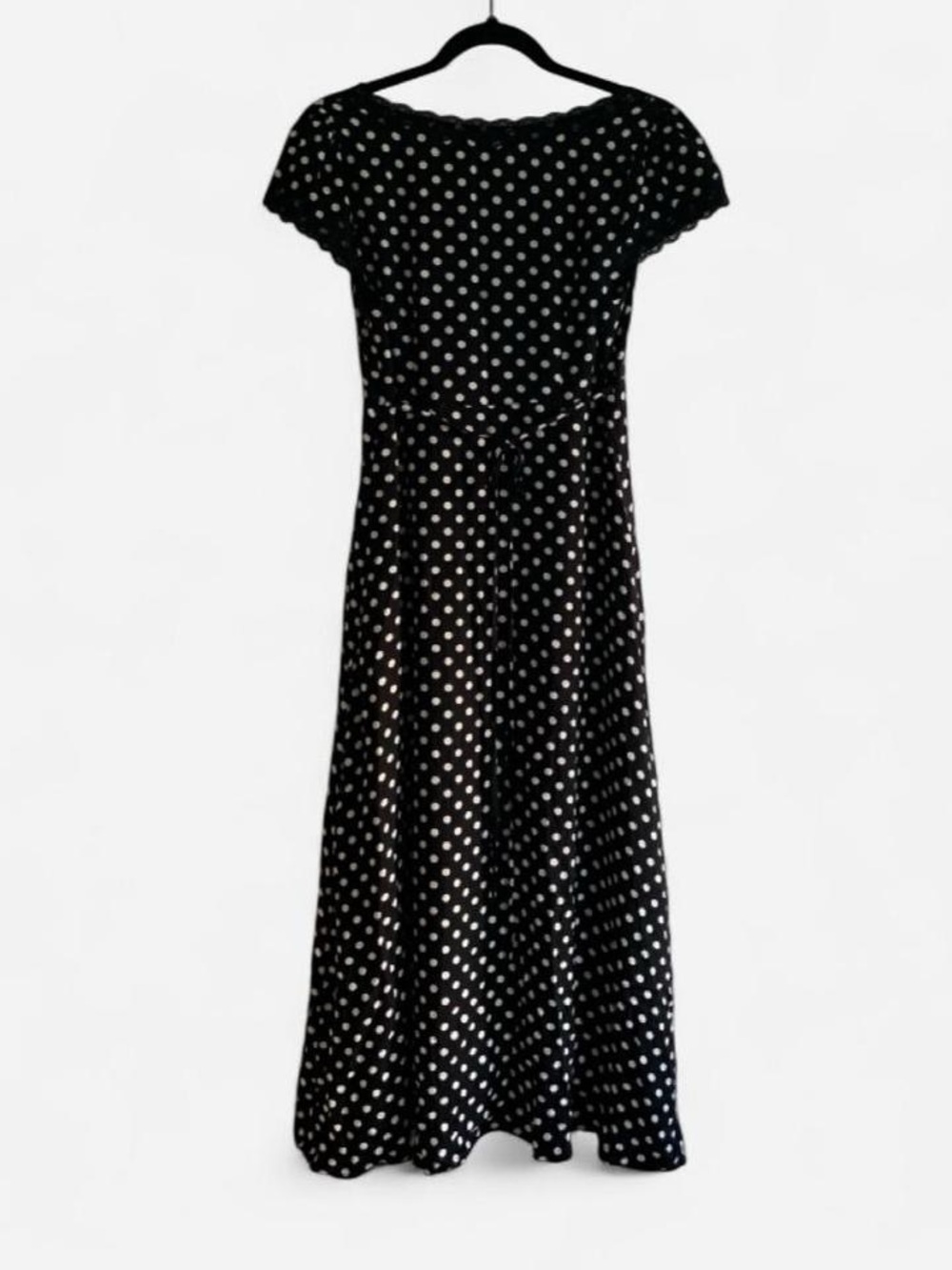COMMENSE Black & White Polka Dot Midi Dress – Size S – NWT - Picture 4 of 8